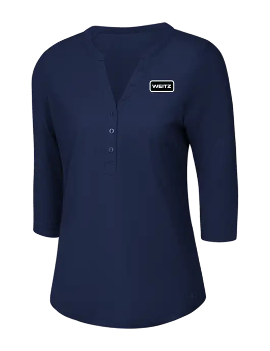 OGIO Navy Jewel Henley w/Weitz Logo