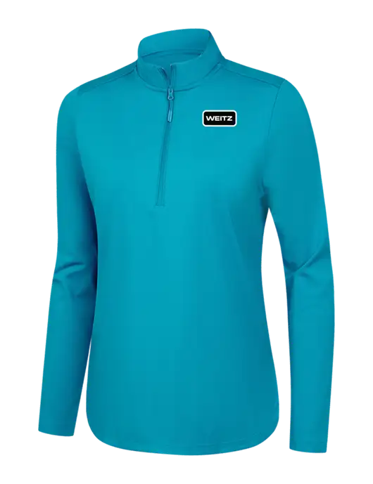  Womens Light Sapphire C-FREE Double Knit 1/4-Zip w/Weitz Logo
