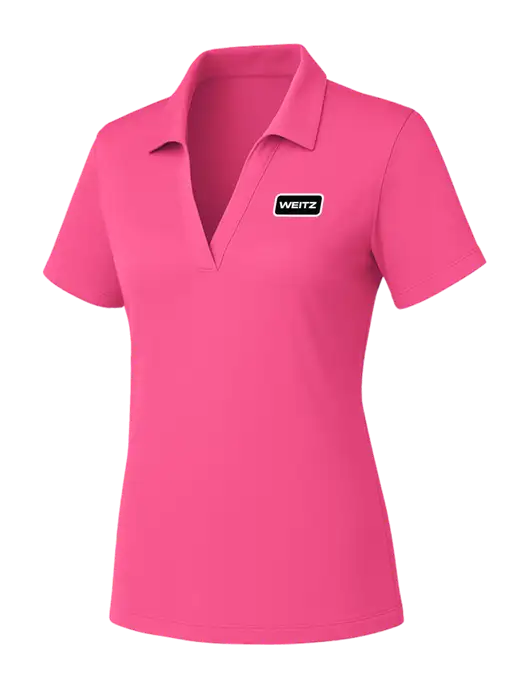 Womens Pink PosiCharge RacerMesh Polo w/Weitz Logo
