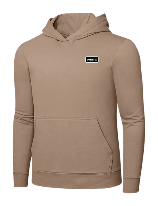Sand 7.8. oz Ring Spun Hooded Sweatshirt w/Weitz Logo