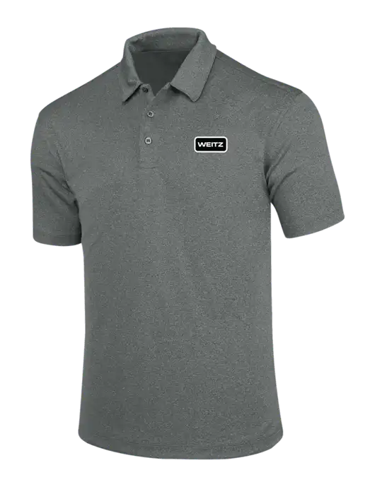 Charcoal Trace Heather Polo w/Weitz Logo