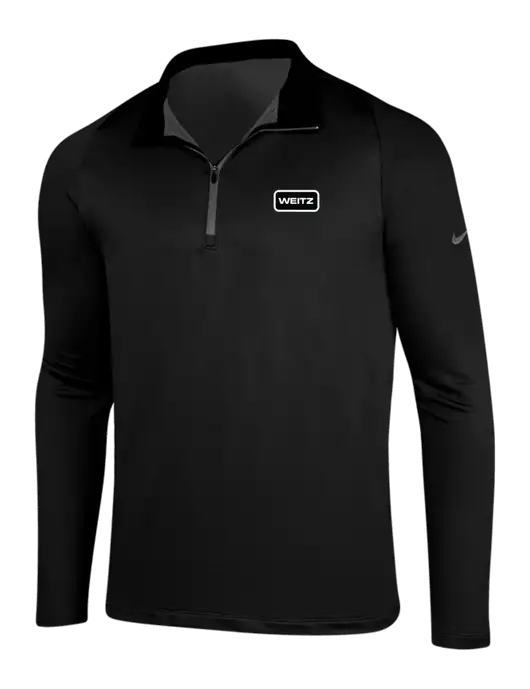 NIKE Black/Dark Grey Dry-Fit Stretch 1/2 Zip Cover-Up w/Weitz Logo