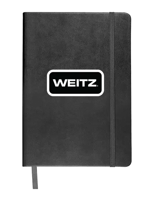 Leeman Black Tuscany Journal 5.75 x 8.25  w/Weitz Logo