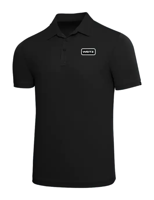 TravisMathew Black Solid Oceanside Polo w/Weitz Logo