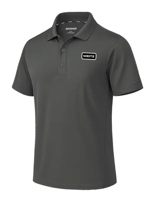 OGIO Envision Dark Medium Grey Polo w/Weitz Logo