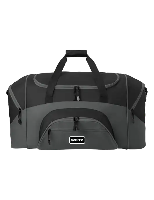 Standard Colorblock Black/Dark Grey Sport Duffel w/Weitz Logo