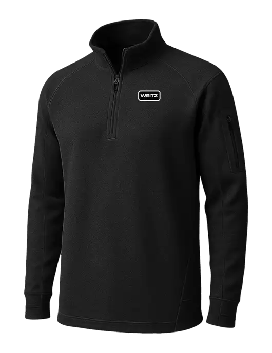 Black Tech Fleece 1/4 Zip Pullover w/Weitz Logo