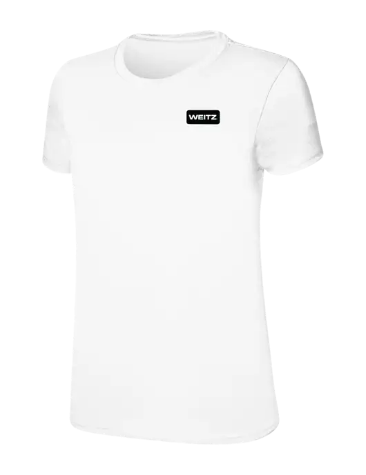 Womens Ring Spun White 4.5 oz T-Shirt w/Weitz Logo