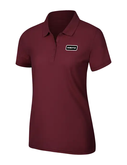 Maroon Womens Core Classic Pique Polo w/Weitz Logo
