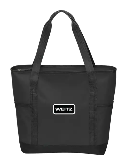 On the Go Black/Black Tote w/Weitz Logo