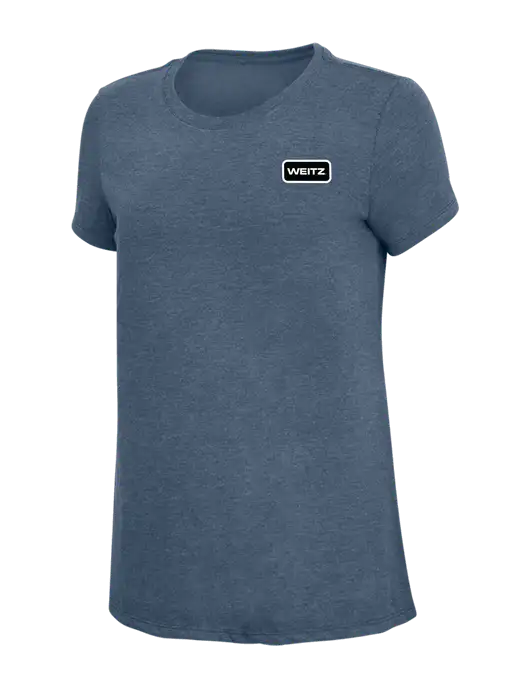 Womens Simply Soft Navy Frost 4.5oz  Poly/Combed Ring Spun Cotton T-Shirt w/Weitz Logo