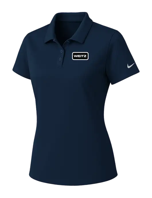 Nike Womens Navy Dry Essential Solid Polo w/Weitz Logo