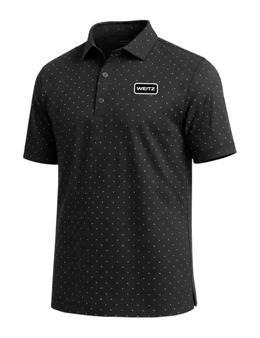 Callaway Micro Chev Black Print Polo w/Weitz Logo