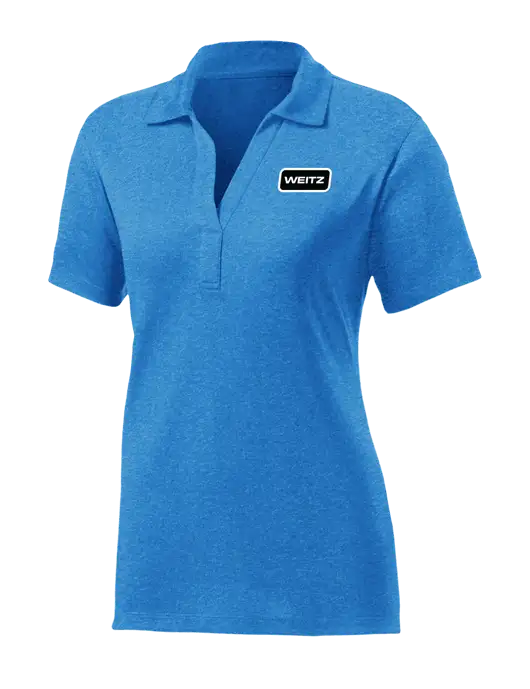 Womens Sapphire Blue Heather Contender Polo w/Weitz Logo