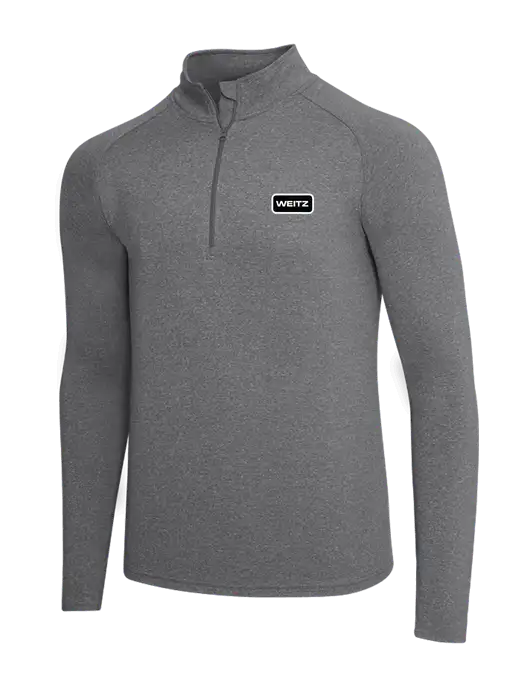 Dark Grey Heather Sport Wick Stretch 1/4 Zip Pullover w/Weitz Logo