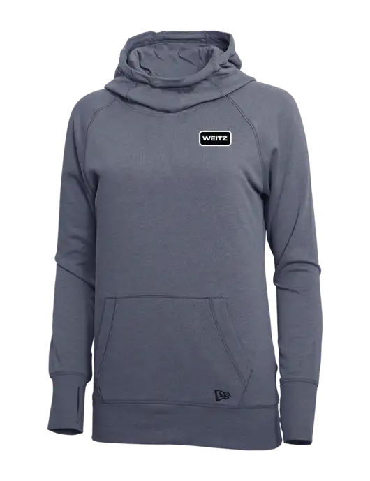 New Era True Navy Heather Womens Tri-Blend Fleece Pullover Hoodie w/Weitz Logo