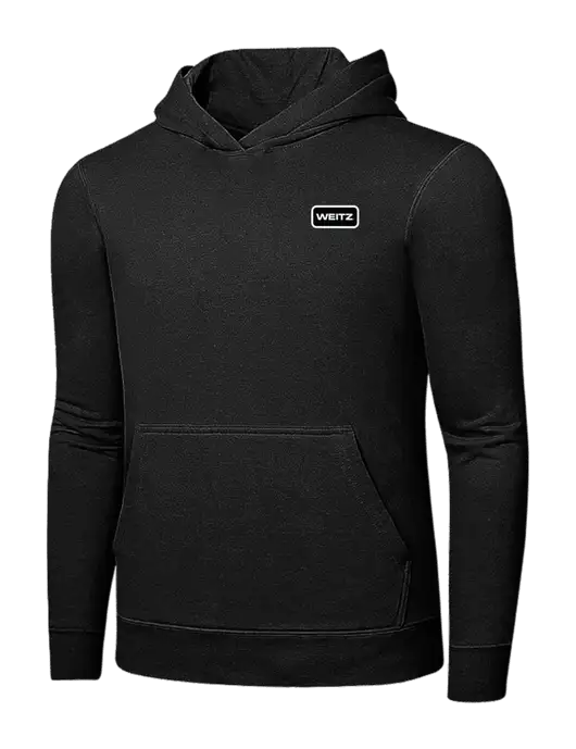 Jet Black 7.8 oz Ring Spun Hooded Sweatshirt w/Weitz Logo