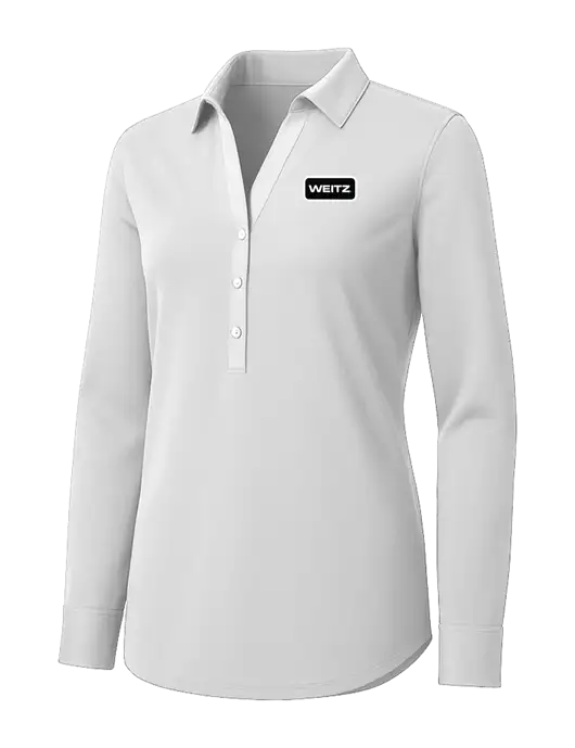 Womens White City Stretch Shirt w/Weitz Logo