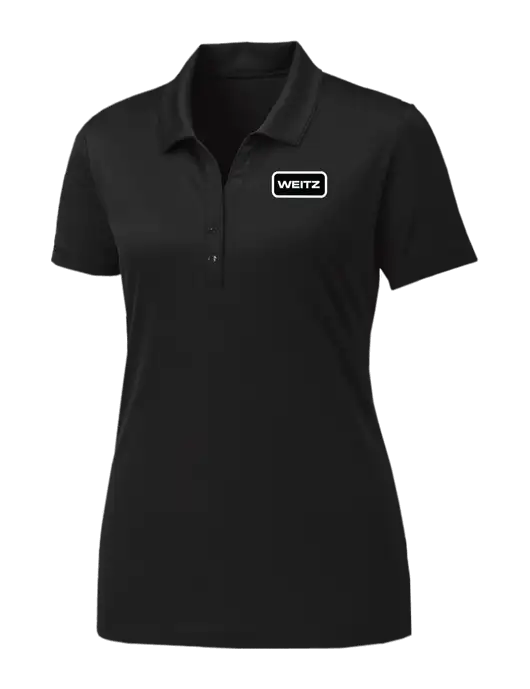 Womens Black PosiCharge Competitor Polo w/Weitz Logo