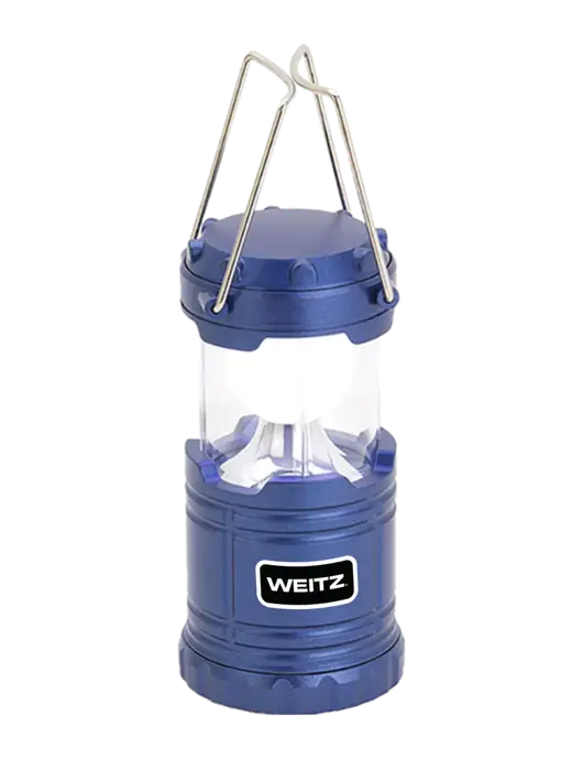 Blue Mini Retro Lantern w/Weitz Logo