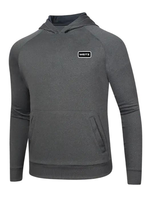 Tech Graphite Heather Fleece Hooded Sweatshirt w/Weitz Logo