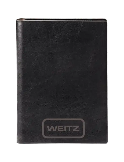 Fabrizio Black 7 x 9.625 Padfolio & Notepad w/Weitz Logo