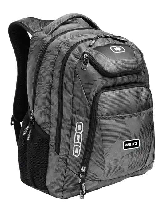 OGIO Race Day Silver Excelsior Laptop Backpack w/Weitz Logo