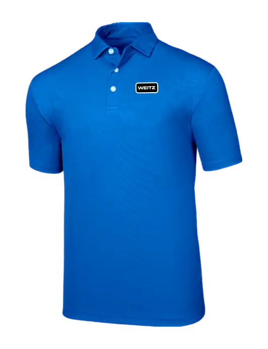 Callaway Birdseye Dark Carolina Blue Polo w/Weitz Logo