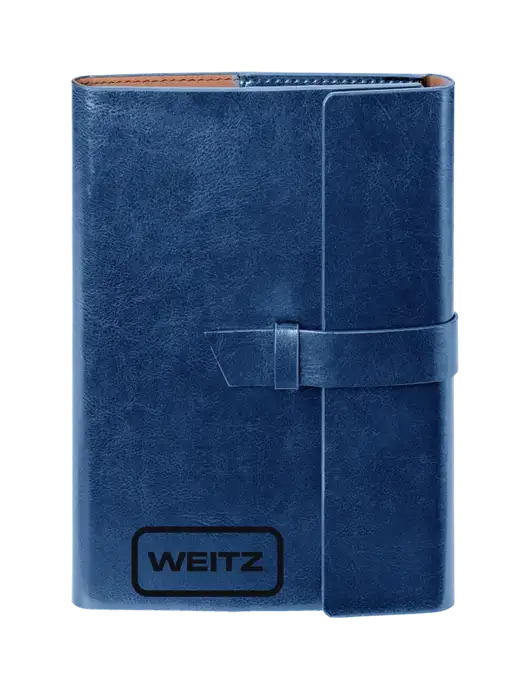 Fabrizio Blue 6.875 x 9.56 Portfolio w/Weitz Logo