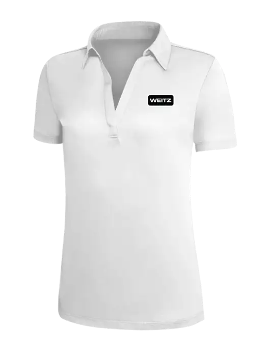 White Silk Touch Womens Performance Polo w/Weitz Logo