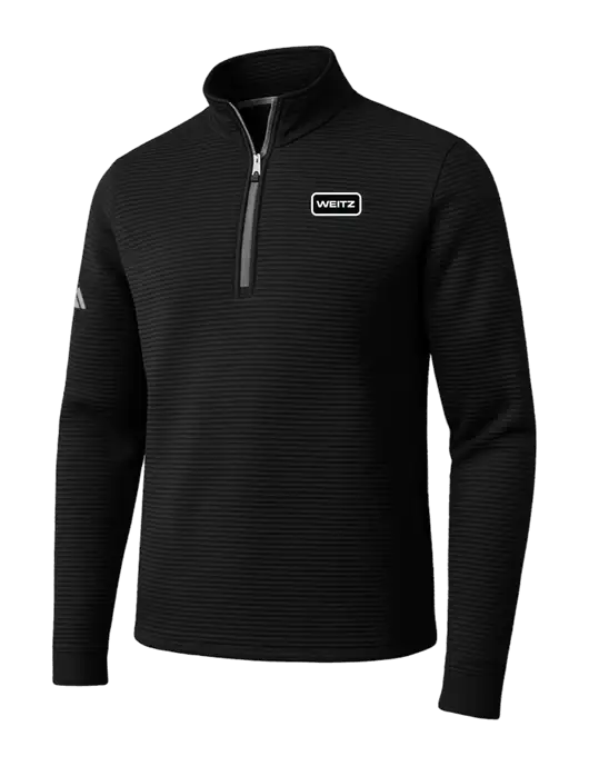 Adidas Black Spacer Quarter-Zip Pullover w/Weitz Logo