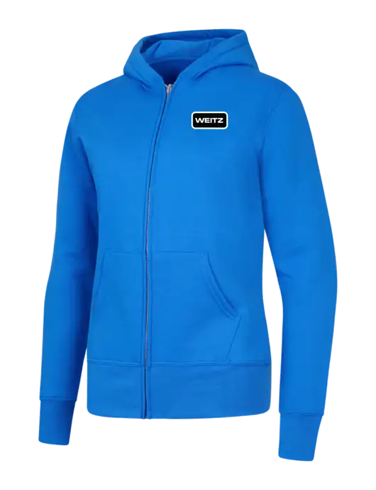 Royal Womens Core Fleece Full-Zip Hooded Sweatshirt w/Weitz Logo