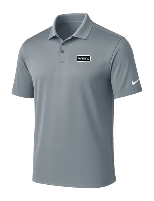 NIKE Medium Grey Victory Solid Polo w/Weitz Logo