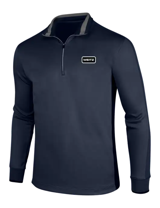NIKE Midnight Navy Heather/Midnight Navy Dry-Fit 1/2 Zip Cover-Up w/Weitz Logo