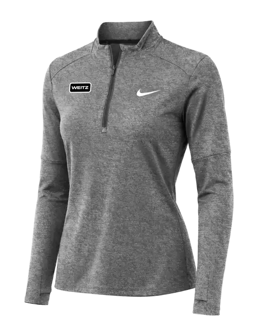 Nike Black Heather Womens Dri-FIT Element 1/2-Zip Pullover w/Weitz Logo