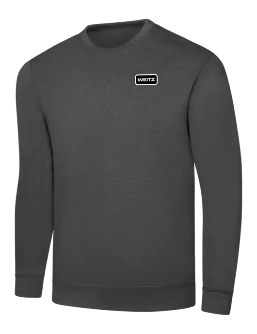 Charcoal 7.8 oz Ring Spun Crew Sweatshirt w/Weitz Logo
