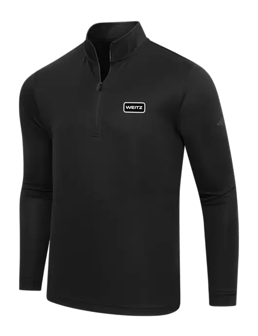 Adidas Black Lightweight Quarter Zip Pullover w/Weitz Logo