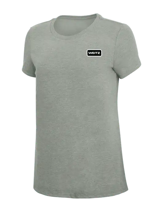 Womens Simply Soft Grey Frost 4.5oz  Poly/Combed Ring Spun Cotton T-Shirt w/Weitz Logo