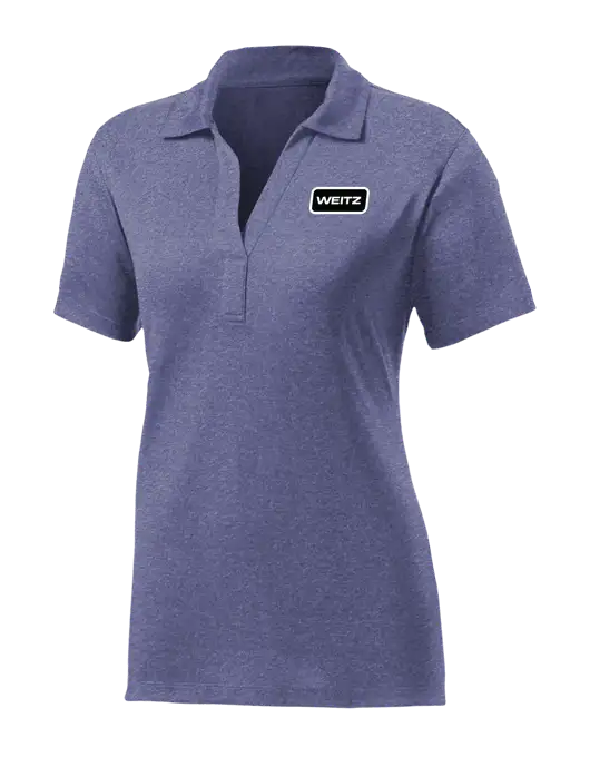 Womens Navy Heather Contender Polo w/Weitz Logo