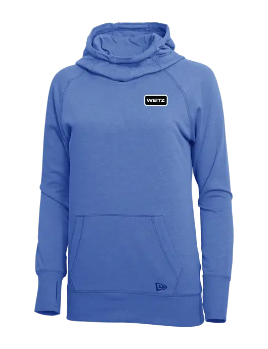 New Era Royal Heather Womens Tri-Blend Fleece Pullover Hoodie w/Weitz Logo
