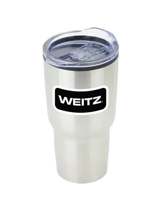 Odyssey Silver 30 oz Travel Tumbler w/Weitz Logo