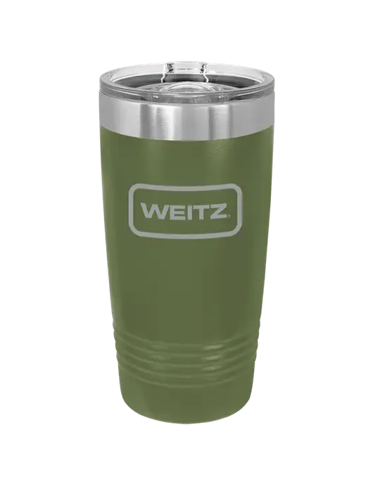 Polar Camel 20 oz Powder Coated Military Green Vacuum Insulated Tumbler w/Weitz Logo