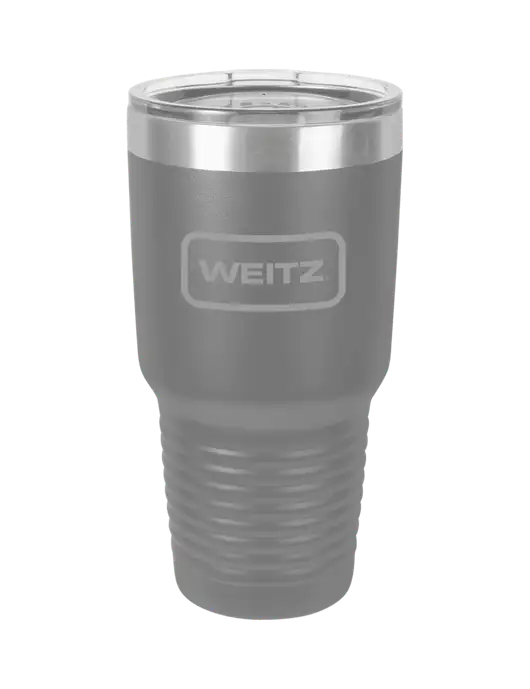 Polar Camel 30 oz Powder Coated Grey Vacuum Insulated Tumbler w/Weitz Logo