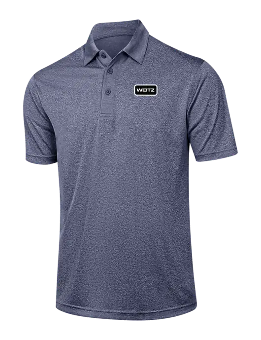 Navy Heather Contender Polo w/Weitz Logo