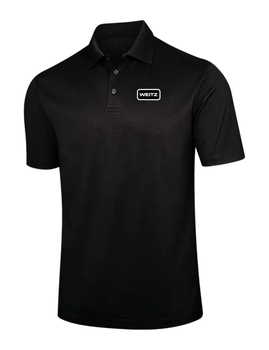 Black Performance Fine Jacquard Polo w/Weitz Logo