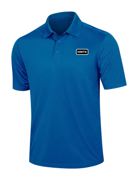 Dark Royal Blue Diamond Textured Jacquard Polo w/Weitz Logo