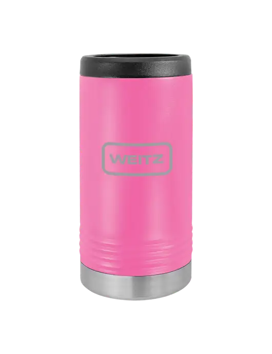 Polar Camel Powder Coated Pink Vacuum Insulated Slim Beverage Holder w/Weitz Logo