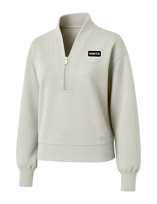 OGIO Womens Ivory Transcend 1/4-Zip w/Weitz Logo