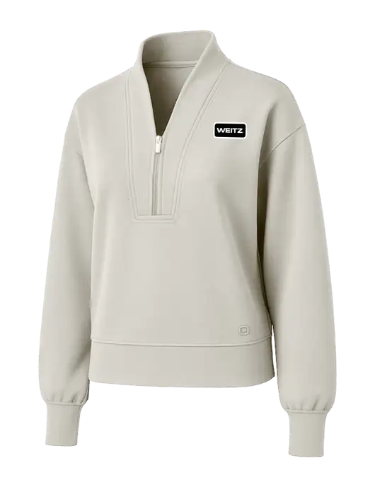OGIO Womens Ivory Transcend 1/4-Zip w/Weitz Logo