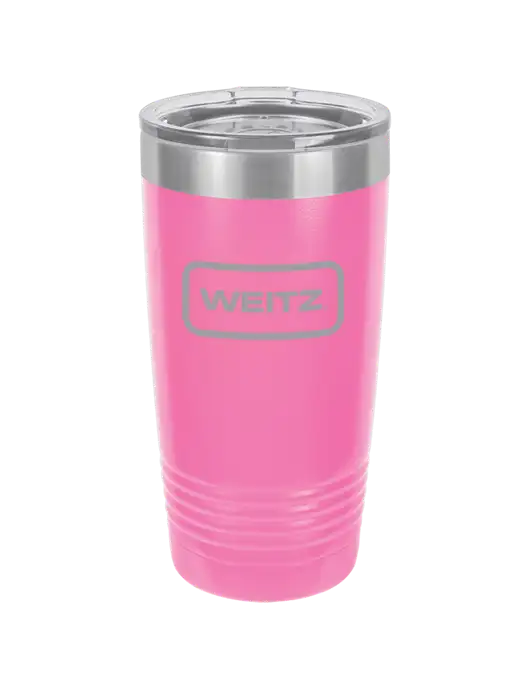 Polar Camel 20 oz Powder Coated Pink Vacuum Insulated Tumbler w/Weitz Logo